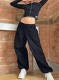 Cap Point black / S Streetwear Joggers Loose Wide Leg Punk Sweatpants