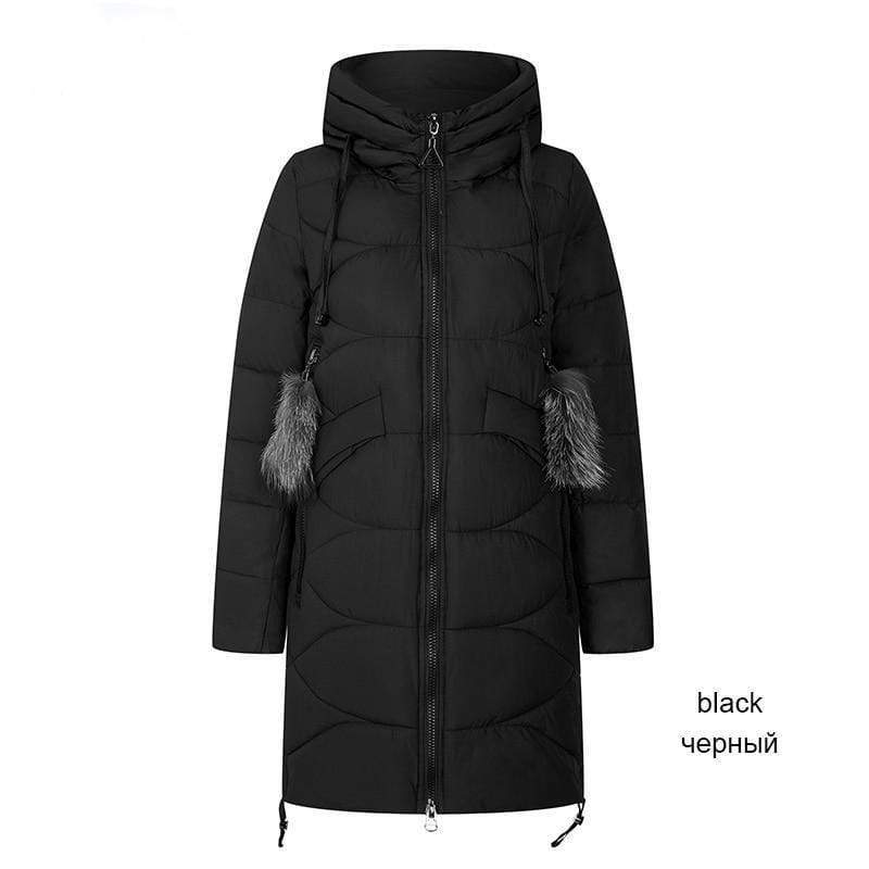 Cap Point Black / S Warm and deep winter parka with well-wrapped hood