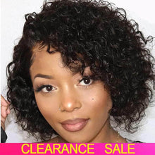 Load image into Gallery viewer, Cap Point Black / Style 4 Martha Short Afro Kinky Curly Pixie Cut Human Hair Wigs
