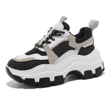Load image into Gallery viewer, Cap Point black white / 5 Mira Height Increasing Chunky Breathable sneakers
