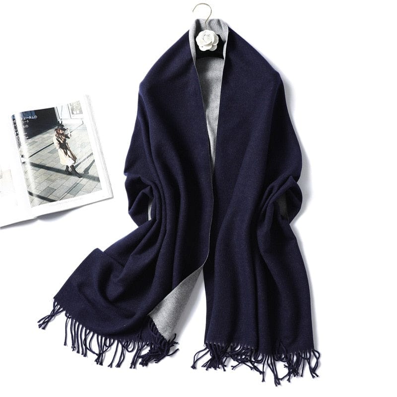 Cap Point black Winnie Winter Cashmere Thick Warm Shawls Wrap Scarf
