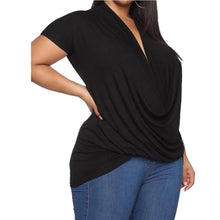 Load image into Gallery viewer, Cap Point Black / XL Natacha Chiffon Oversized Long Sleeve V-Neck Blouse
