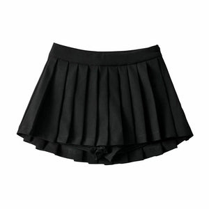 Cap Point Black / XS Schomie Summer High Waist Pleated Tennis Mini Skirt