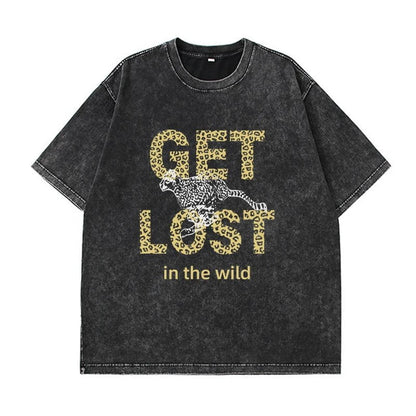 Cap Point Black14 / M Aimee Vintage Cotton Streetwear T-shirt