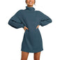 Cap Point Blue 02 / S Jennifer Turtleneck Sweater Dress