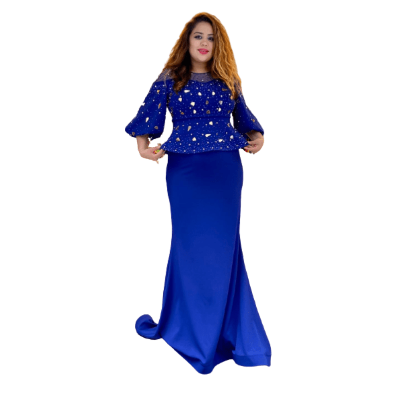 Cap Point Blue / 14 New Tando Elegant Evening Party Bodycon Maxi Dress