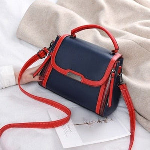 Cap Point Blue / 20-30cm New Fashion  Style Hit Color Trendy Handbag