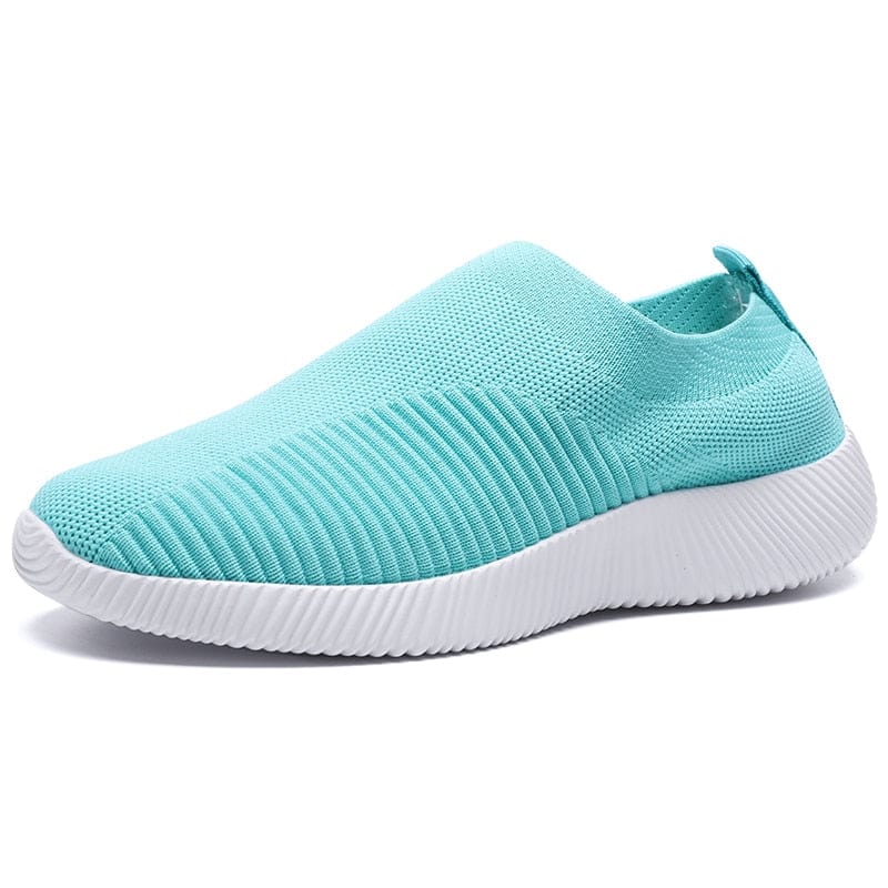 Cap Point Blue / 3 Elegant Breathable Mesh Knit Sock Platform Sneakers