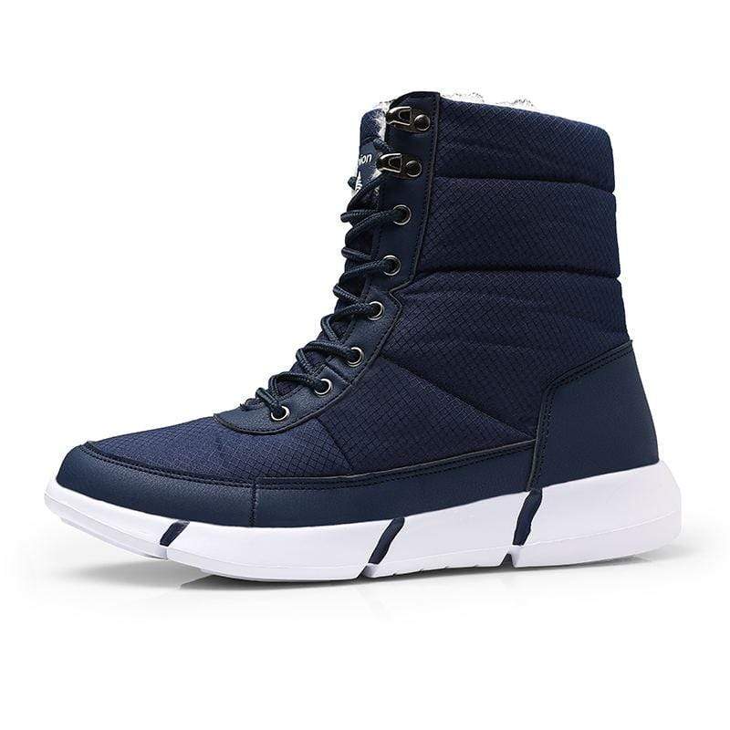 Cap Point Blue / 4.5 Unisex Casual Waterproof Snow Boots With Fur Plush