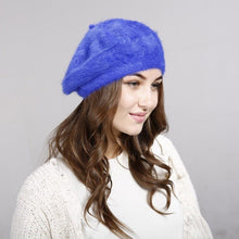 Load image into Gallery viewer, Cap Point Blue / 55-60cm Lady Winter Thickened Warm Knit Hat
