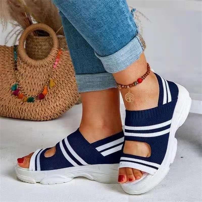 Cap Point blue / 6 Summer Sports Wear Peep Toe Breathable Sandals
