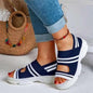 Cap Point blue / 6 Summer Sports Wear Peep Toe Breathable Sandals