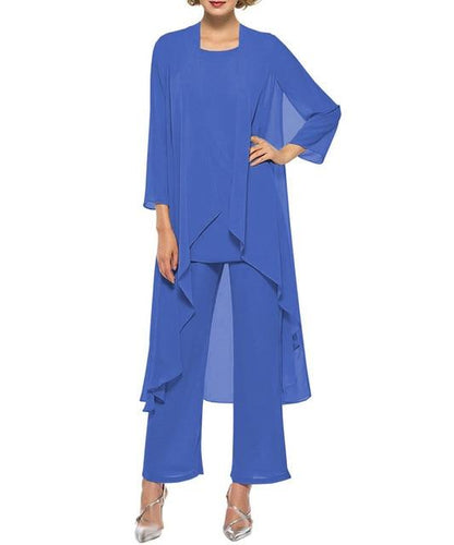 Cap Point Blue / 8 3 Pieces Mother of the Bride Champagne Wedding Party Dress