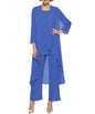 Cap Point Blue / 8 3 Pieces Mother of the Bride Champagne Wedding Party Dress