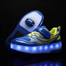 Load image into Gallery viewer, Cap Point Blue / 9.5 Heelys LED Luminous Rechargeable Lightweight Roller Shoes
