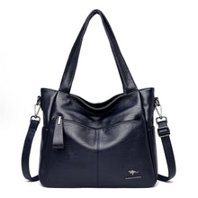 Load image into Gallery viewer, Cap Point Blue Catherine Genuine Brand Ladies Soft Leather Shoulder Handbag
