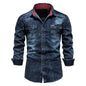 Cap Point Blue Denim / M Mens 100% Cotton Denim Shirt