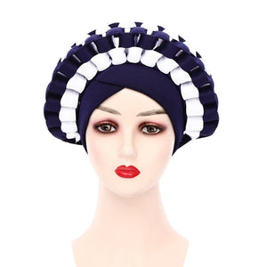 Cap Point blue / One Size Celia Adjustable Space Layer Turban Hat