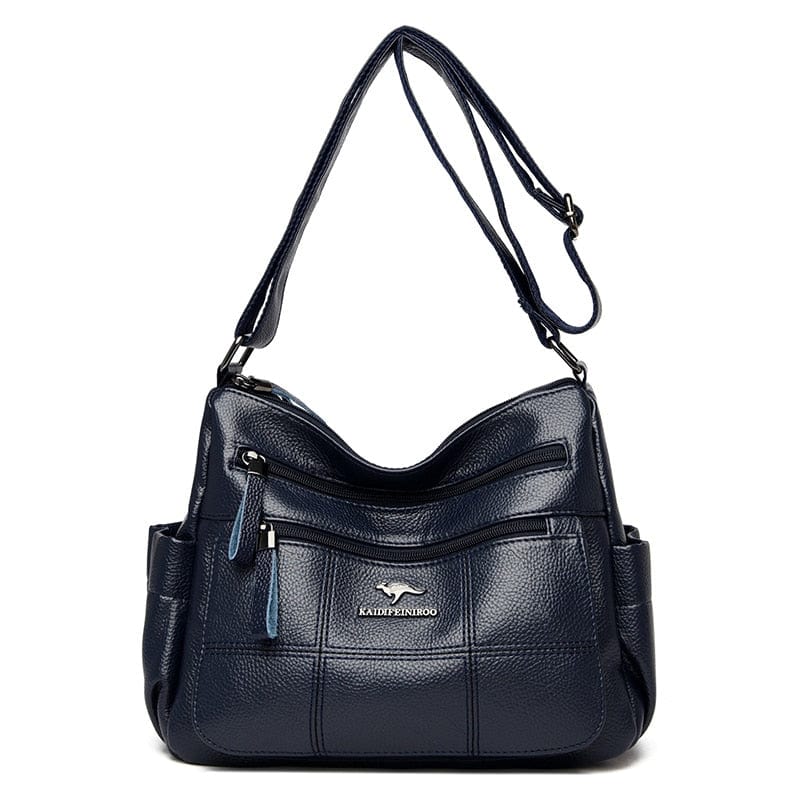Cap Point Blue / One size Denise Genuine Brand Leather Designer Shoulder Crossbody HandBag