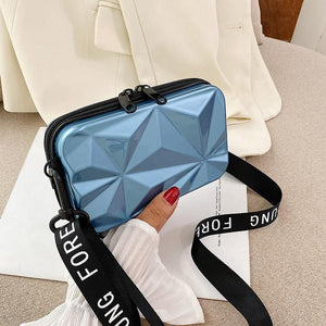 Cap Point Blue / One size Luxury New Suitcase Shape  Fashion Mini Bag