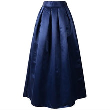 Load image into Gallery viewer, Cap Point Blue / One Size Maxi long flared high waisted pleated skater skirt
