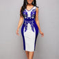 Cap Point Blue / S Belinda High Waist Slit Sleeveless Bodycon Midi Dress