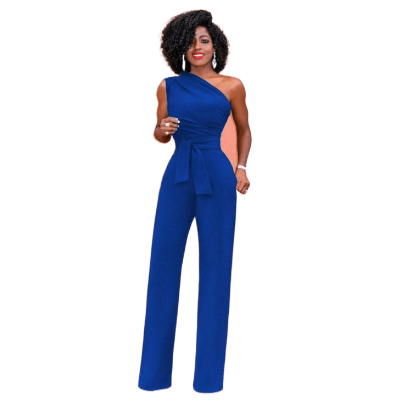 Cap Point Blue / S Belinda One Shoulder Rompers