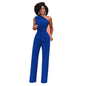 Cap Point Blue / S Belinda One Shoulder Rompers