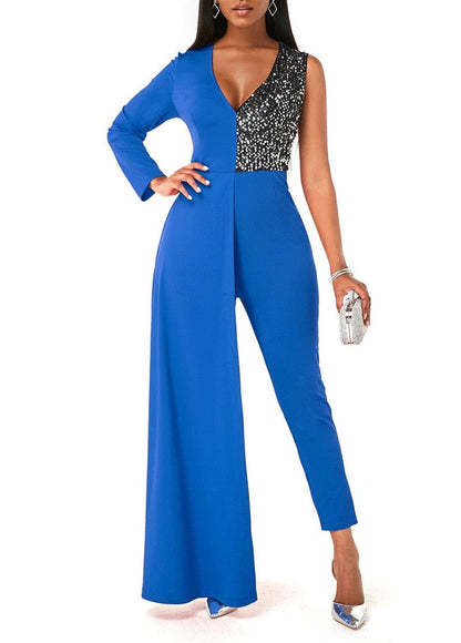 Cap Point Blue / S Ciaburri Sequin party jumpsuit