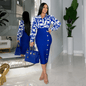 Cap Point Blue / S Daniella 2-piece set floral print skirt and shirt