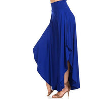 Load image into Gallery viewer, Cap Point Blue / S Elegant Vintage Ruffle High Waist Wide Leg Pleated Pants
