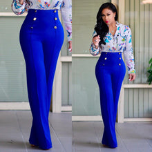Load image into Gallery viewer, Cap Point Blue / S High Waist Summer Long Pants
