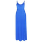 Cap Point Blue / S Melania Loose Boho Spaghetti Strap Sleeveless Maxi Dress