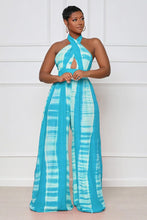 Load image into Gallery viewer, Cap Point blue / S Merlaine Halter  Sleeveless Open Back Straight Jumpsuit
