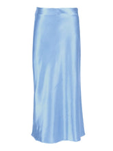 Load image into Gallery viewer, Cap Point Blue / S Perline High Waisted Satin Office Ladies Maxi Skirt
