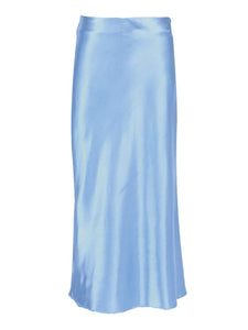 Cap Point Blue / S Perline High Waisted Satin Office Ladies Maxi Skirt