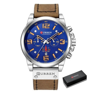 Cap Point Blue Top Brand Luxury Waterproof Sport Wrist Watch Chronograph Mens Watch