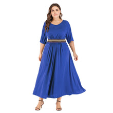 Load image into Gallery viewer, Cap Point Blue / XL Schomie Plus Size Formal Party Maxi Dress
