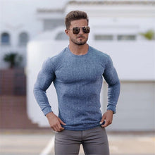 Load image into Gallery viewer, Cap Point blue24 / M Fashion Turtleneck Mens Thin Sweater
