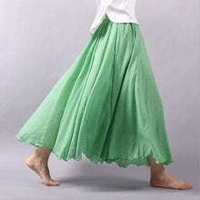 Load image into Gallery viewer, Cap Point Bohemian Beach Empire A-line Pleated Maxi Skirt
