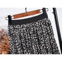 Load image into Gallery viewer, Cap Point Brigitte A Line Elastic High Waist Pleate Chiffon Midi Skirt

