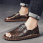 Cap Point Bronze / 6.5 Mens Beach Lace-up Open Toe Shoes Highten Soft Sandals