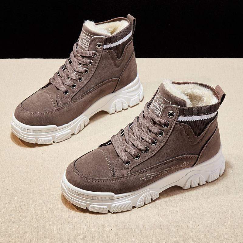 Cap Point Brown / 6 Ladies Casual Platform Snow Boots  Fashion Sneakers