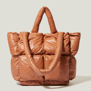 Cap Point brown Allegra Fashion Large Tote Padded Designer Handbag