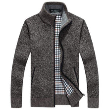Load image into Gallery viewer, Cap Point Brown / M Men&#39;s Knitted Sweater Coat

