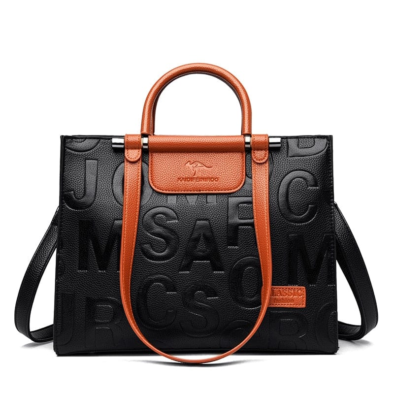 Cap Point Brown / One size Denise Brand Luxury Designer Shoulder Large Capacity Vintage Tote Bag