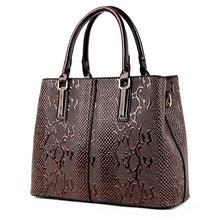Load image into Gallery viewer, Cap Point Brown / One size Denise Luxury Designer  Leather Shoulder Large Capacity Tote Bag
