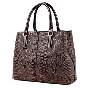 Cap Point Brown / One size Denise Luxury Designer  Leather Shoulder Large Capacity Tote Bag