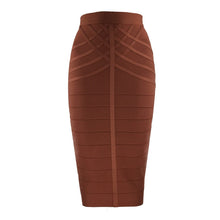 Load image into Gallery viewer, Cap Point Brown / S Belline Bandage Vintage Summer Midi Skirt
