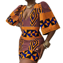 Load image into Gallery viewer, Cap Point Brown / S Mzanzi V-neck Mini Dress
